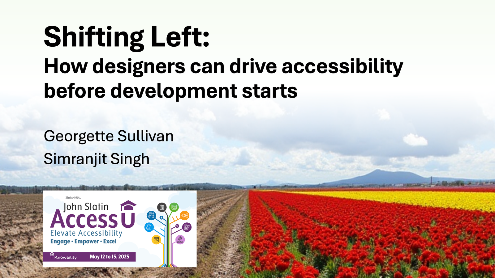 Presentation cover slide: Shifting Left