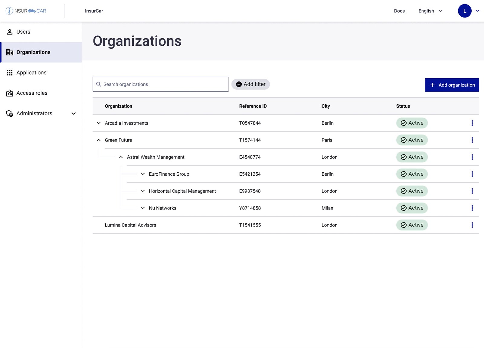 Final UI of the end-user login screen