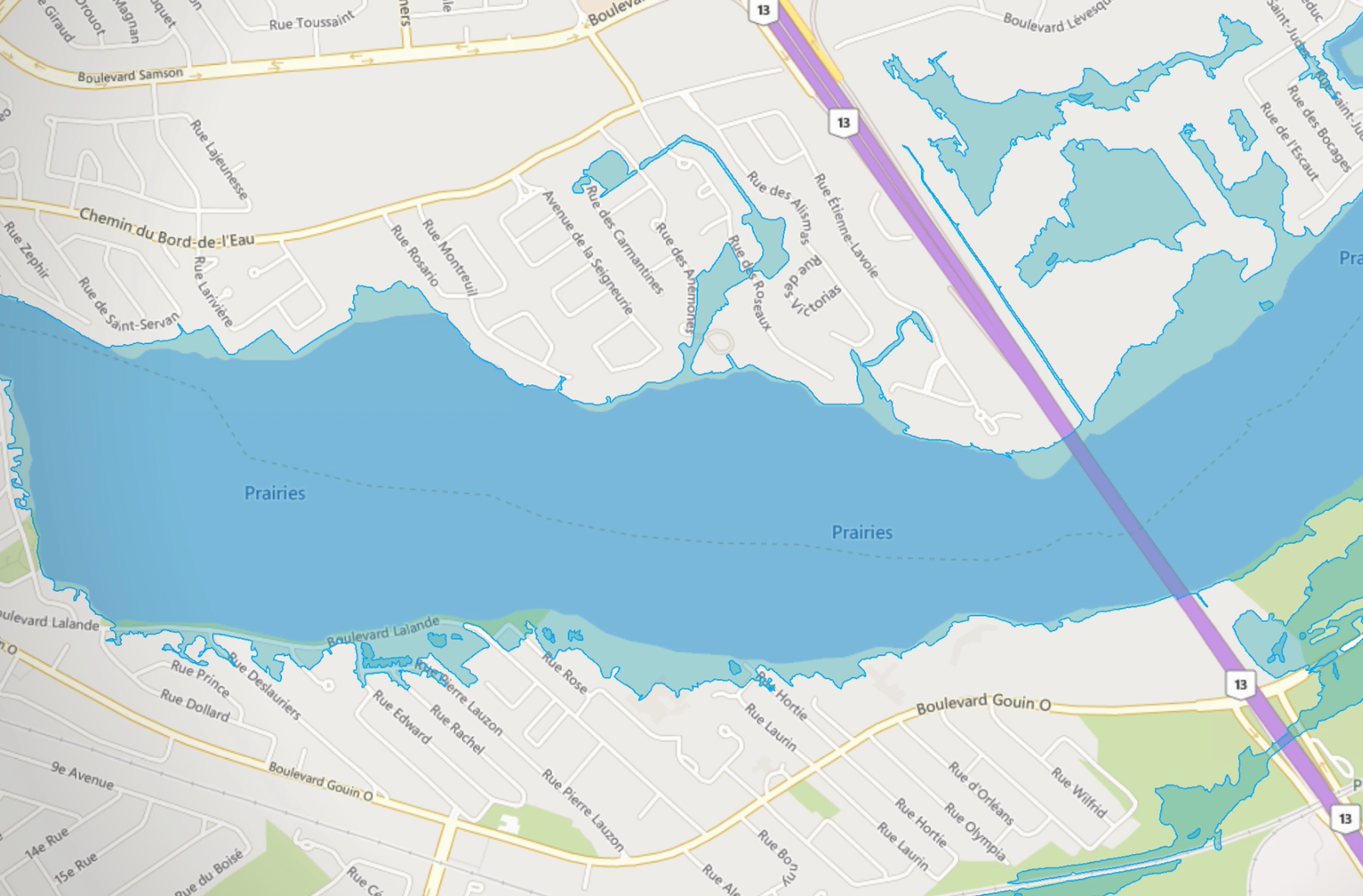 Image showing forecast of flooded areas.