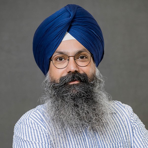 A portrait of Simranjit Singh Sandhu